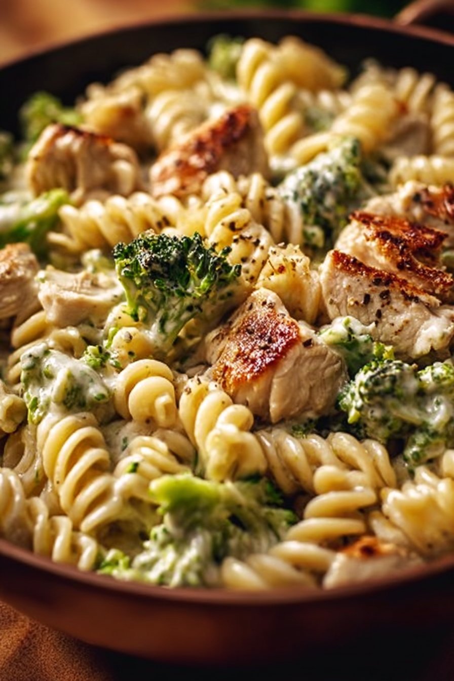 Creamy Rotisserie Chicken Broccoli Pasta