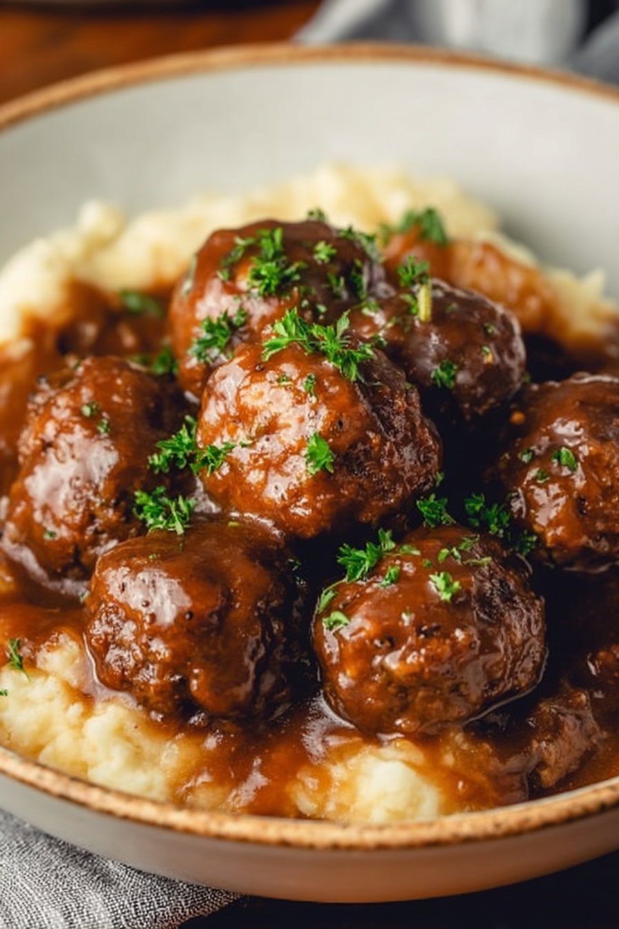 Slow Cooker Salisbury Steak Meatballs: Family-Friendly Comfort