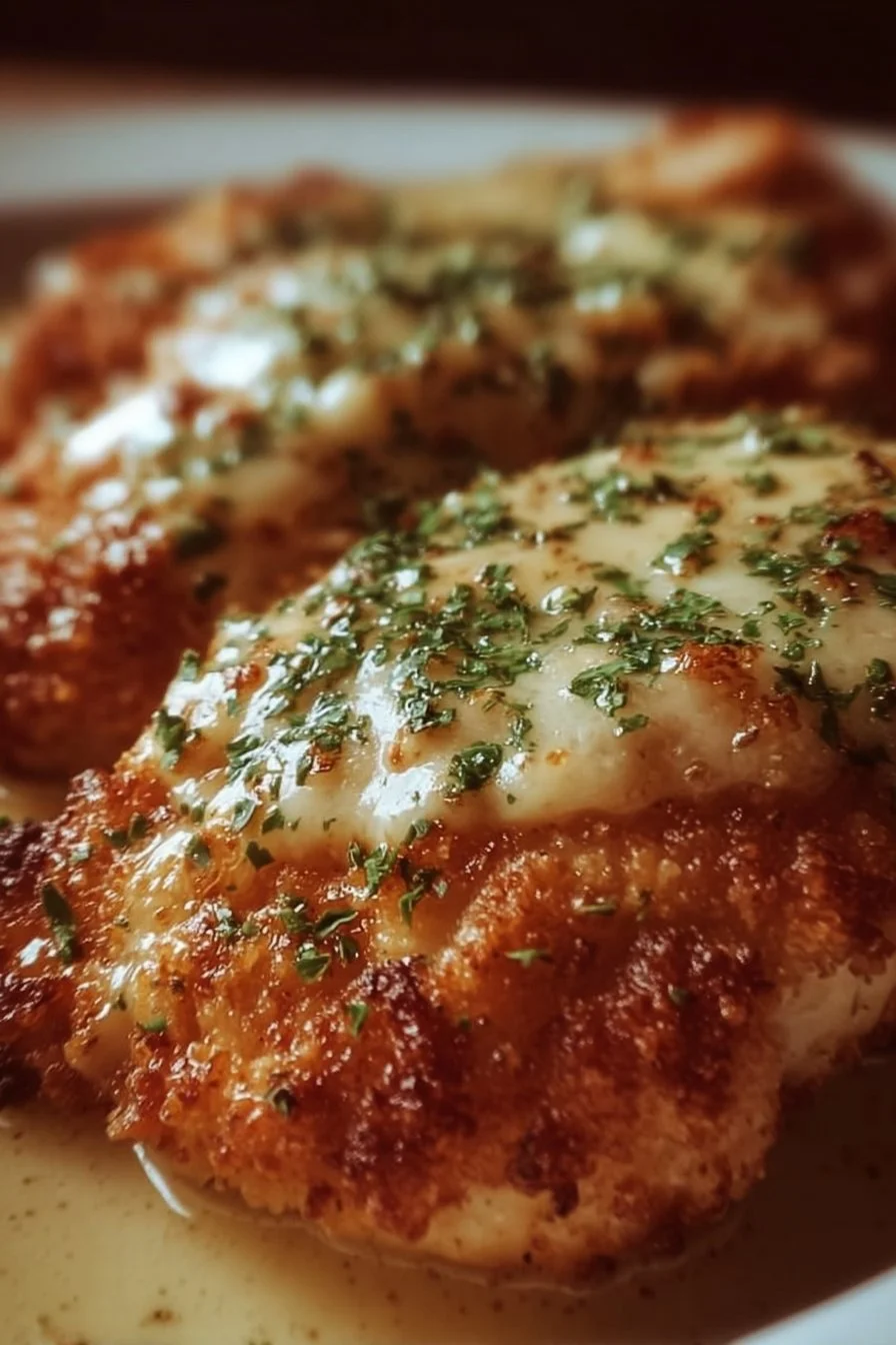 Delicious plate of Longhorn Steakhouse Parmesan Chicken served with sides.