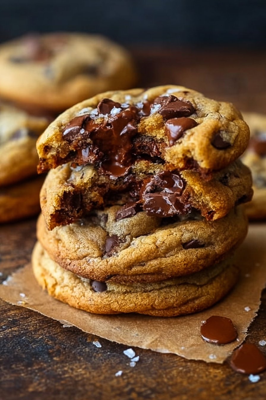 Ultra Thick Bakery Style Chocolate Chip Cookies – Crispy Edges, Gooey Centers, and Loaded with Chocolate!