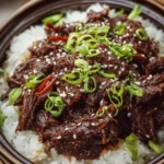 Slow Cooker Korean Beef cooked to perfection in a slow cooker