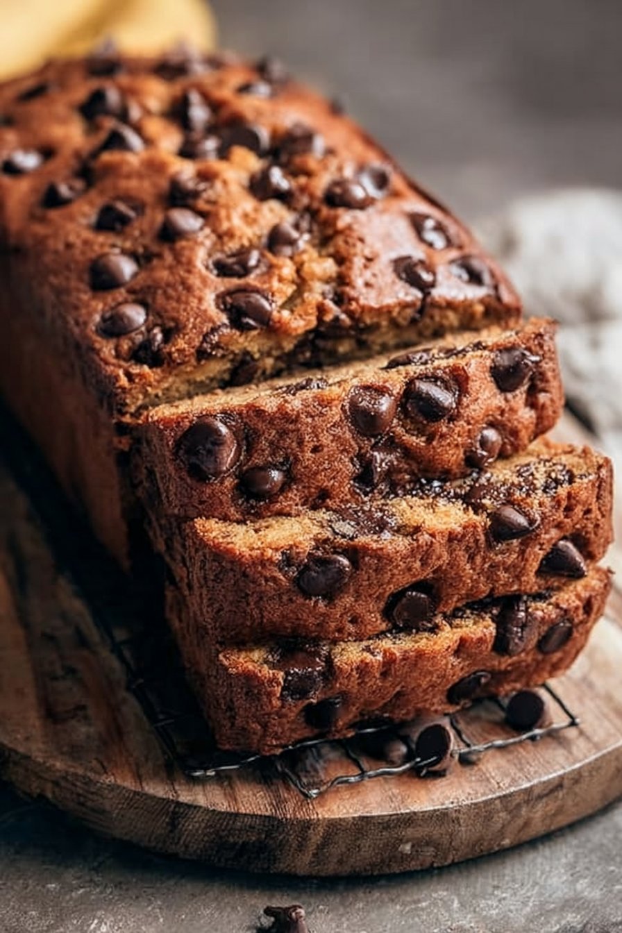 Super Moist Chocolate Chip Banana Bread Recipe