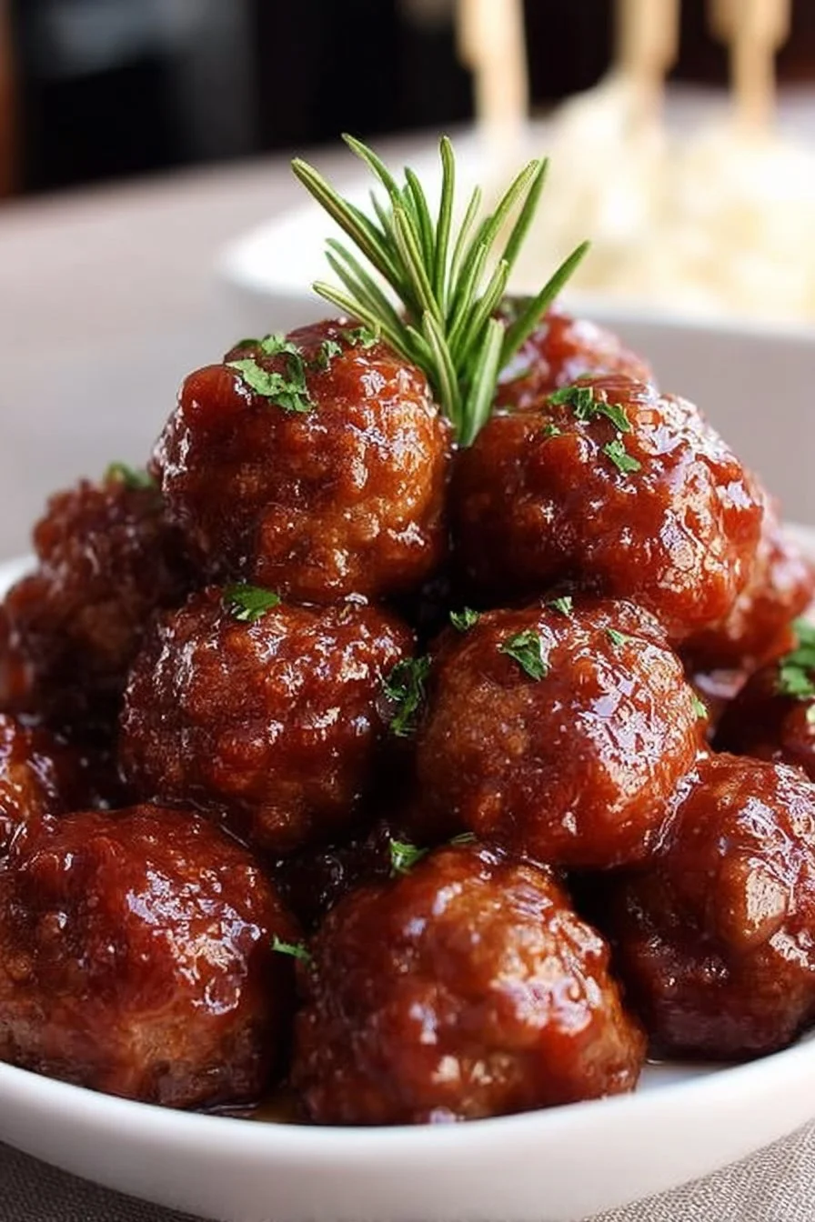 Delicious classic crockpot meatballs in a savory sauce