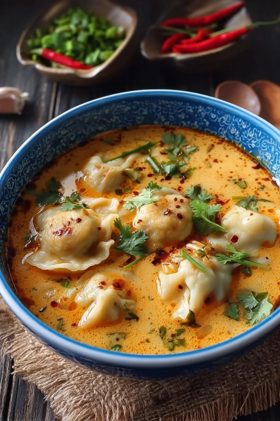 Coconut Curry Soup with Dumplings