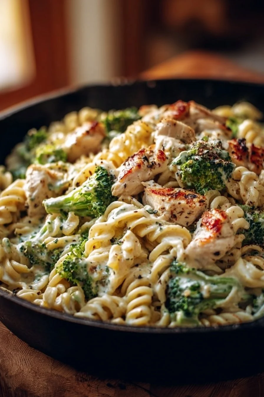 Creamy Rotisserie Chicken Broccoli Pasta
