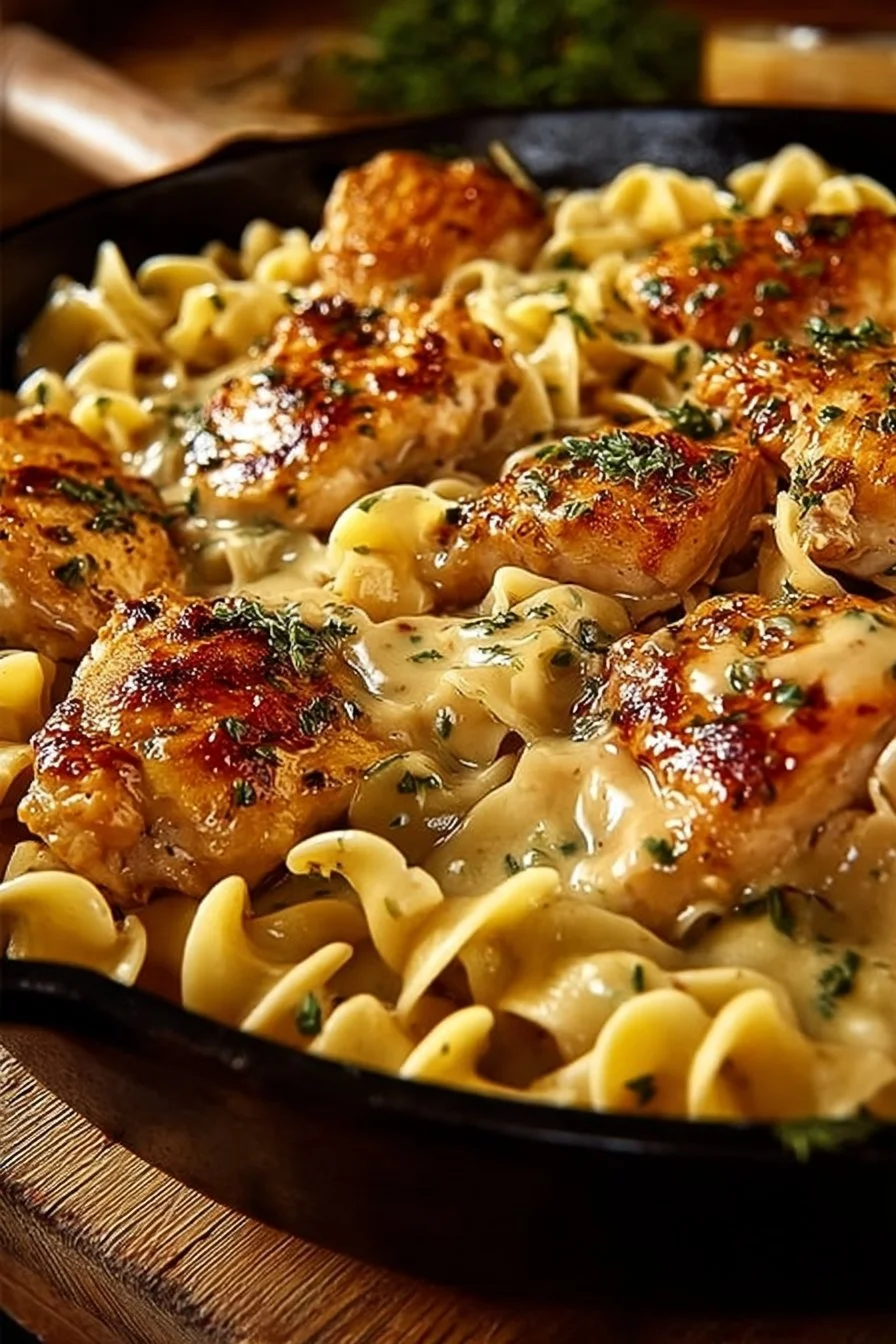 Easy One-Pan Chicken with Buttered Noodles