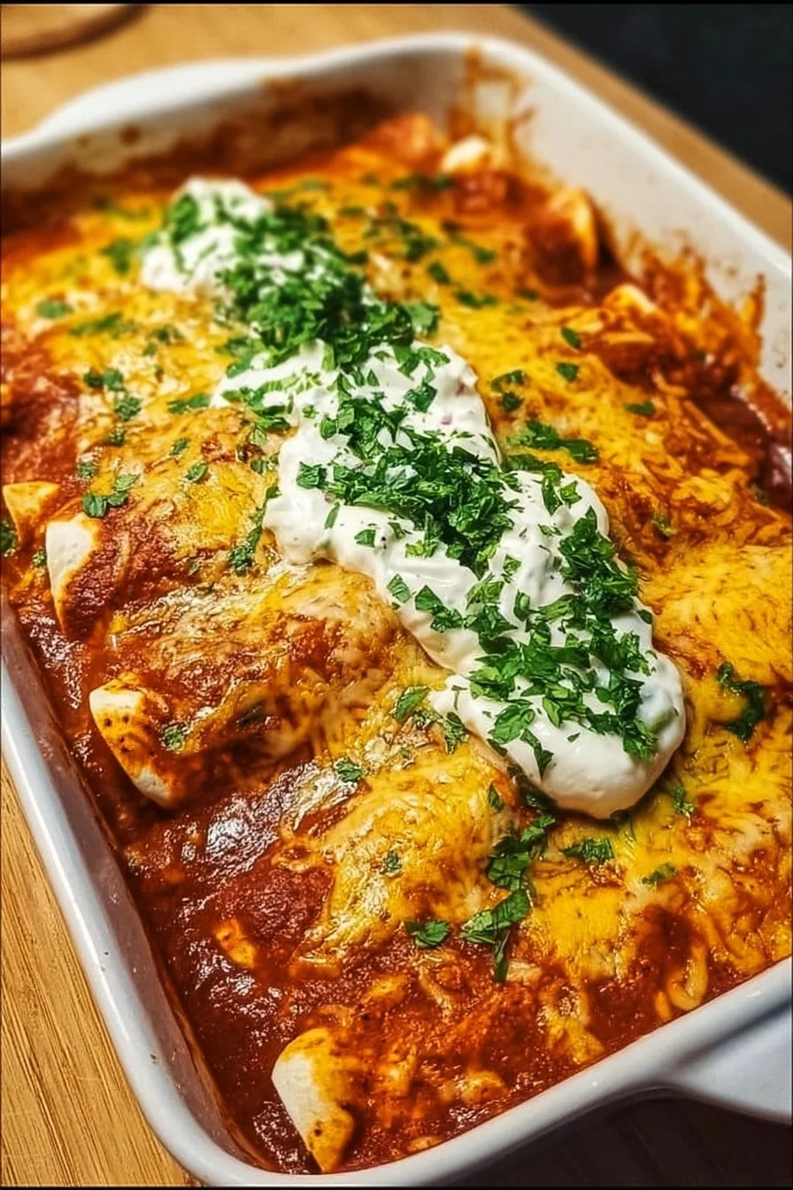 Delicious homemade quick and easy chicken enchiladas recipe